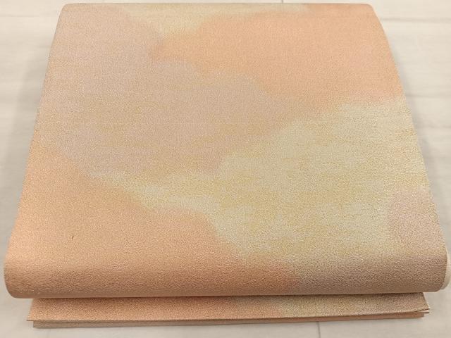 平和屋着物◎全通柄袋帯　砂子綴れ　雲取り文　正絹　逸品　BAAX0546mz