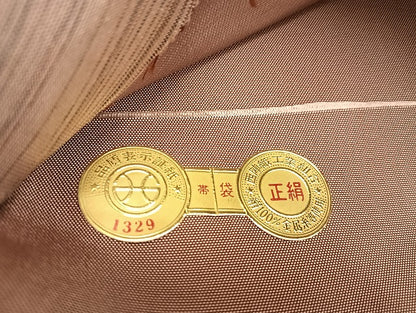平和屋着物◎西陣 全通柄袋帯 波趣裂 金糸 証紙付き 正絹 逸品 BAAX0573mz