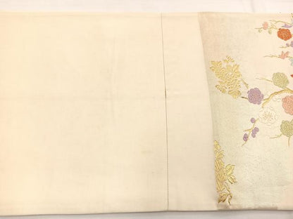 平和屋着物◎六通柄袋帯　唐織　牡丹花文　金糸　正絹　逸品　BAAX0655hv