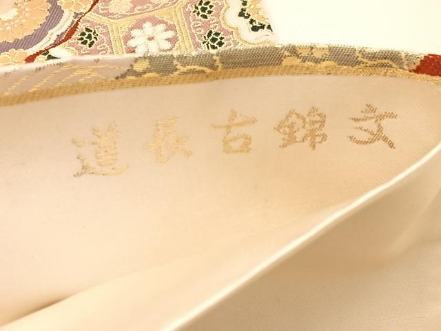 平和屋着物◎六通柄袋帯　唐織　道長古錦文　金糸　正絹　逸品　BAAX0696hv
