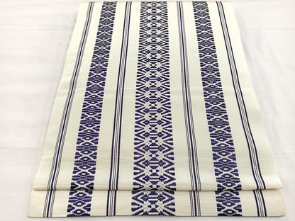 平和屋着物●本場筑前博多織　八寸名古屋帯　献上　一重帯　正絹　逸品　未使用　BAAX0712hv