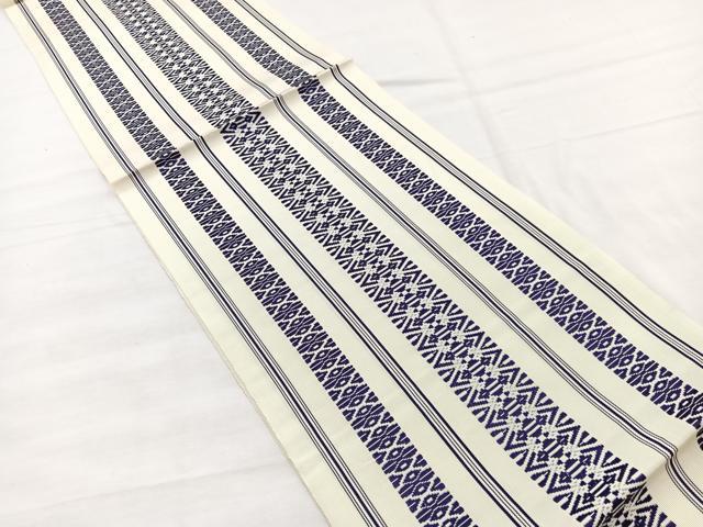 平和屋着物●本場筑前博多織　八寸名古屋帯　献上　一重帯　正絹　逸品　未使用　BAAX0712hv