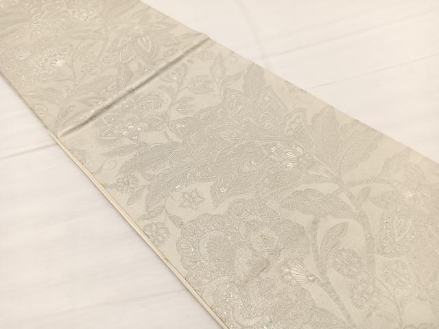 平和屋着物◎西陣　六通柄袋帯　王朝華文　プラチナ箔　九百錦　正絹　逸品　BAAX0725hv