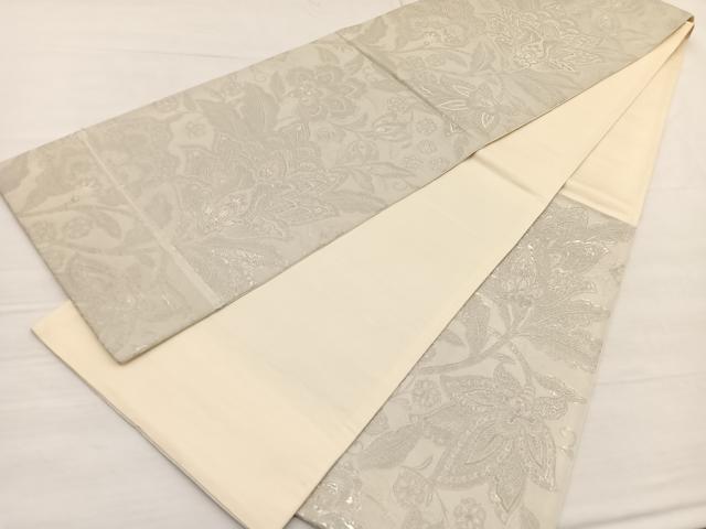平和屋着物◎西陣　六通柄袋帯　王朝華文　プラチナ箔　九百錦　正絹　逸品　BAAX0725hv