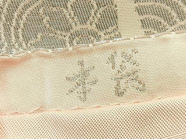 平和屋着物◎六通柄　本袋帯　正倉院束ね熨斗文　純プラチナ箔　正絹　逸品　BAAX0730hv