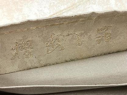 平和屋着物◎六通柄袋帯　唐織　切嵌草花文　摺出し箔　正絹　逸品　未使用　BAAX0742hv