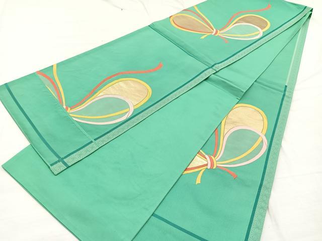平和屋着物◎六通柄袋帯　結び紐　金糸　正絹　逸品　BAAX0746hv