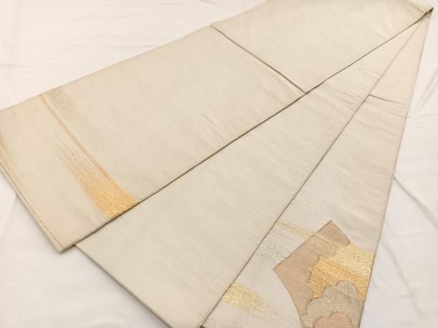 平和屋着物◎太鼓柄袋帯　綴れ　地紙雲重ね文　金銀糸　正絹　逸品　BAAX0782hv