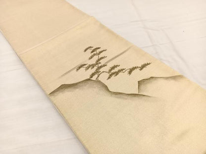 平和屋着物◎太鼓柄袋帯　松　金糸　正絹　逸品　BAAX0796hv