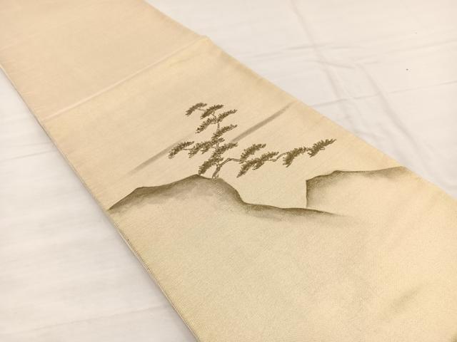 平和屋着物◎太鼓柄袋帯　松　金糸　正絹　逸品　BAAX0796hv