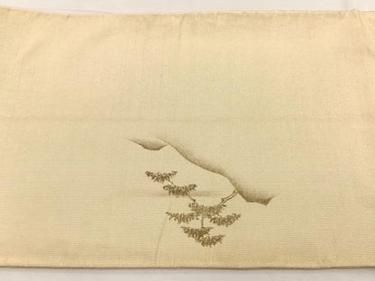 平和屋着物◎太鼓柄袋帯　松　金糸　正絹　逸品　BAAX0796hv
