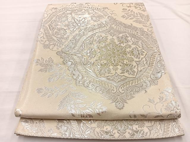 平和屋着物◎西陣　六通柄袋帯　飾花文　金銀糸　正絹　逸品　BAAX0852hv