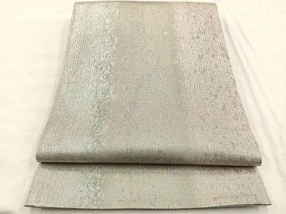 平和屋着物◎六通柄袋帯 間道 金銀糸 正絹 逸品 BAAX0911hv