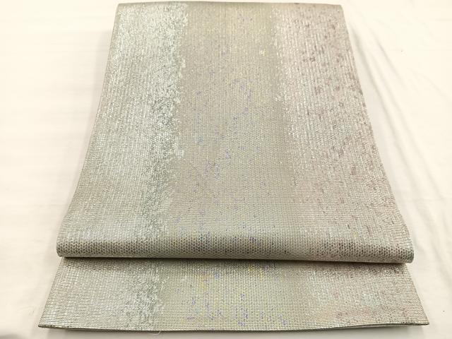 平和屋着物◎六通柄袋帯 間道 金銀糸 正絹 逸品 BAAX0911hv