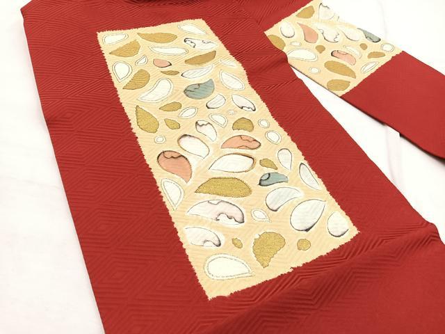 平和屋着物◎九寸名古屋帯 辻が花 絞り 駒刺繍 金彩 正絹 逸品 BAAX0952hv