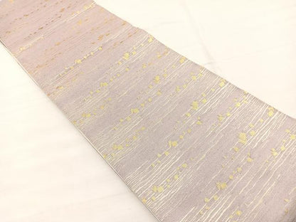 平和屋着物◎六通柄袋帯 箔散らし文様 金糸 正絹 逸品 BAAX0969hv