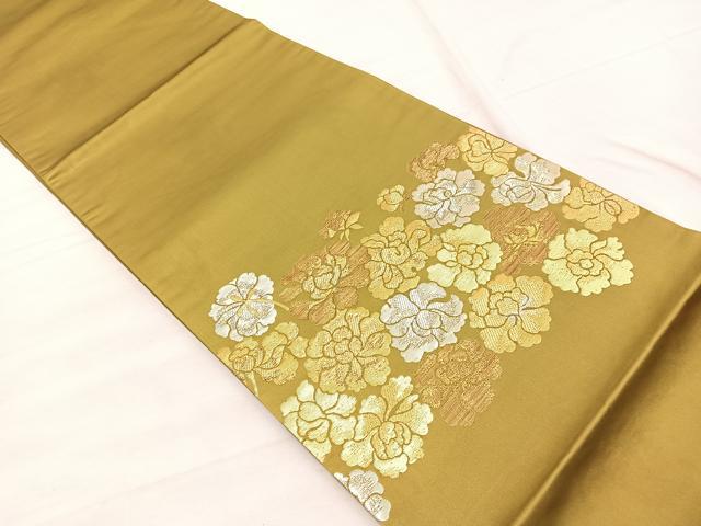 平和屋着物●太鼓柄袋帯　つづれ　薫庭遊鳥島え図　金銀糸　正絹　逸品　CABD5644hy 平和屋着物○太鼓柄袋帯 つづれ 薫庭遊鳥島え図 金銀糸 正絹 逸品