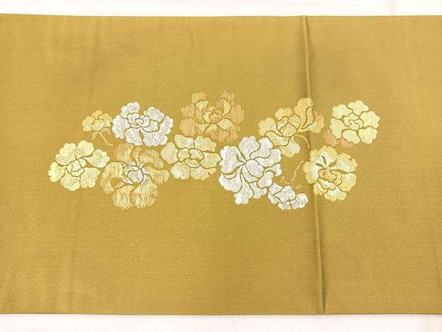 平和屋着物●太鼓柄袋帯　作家物　紬地　手描き　更紗花文　金彩　正絹　逸品　DABB4279ps 平和屋着物◎六通柄袋帯 紬地 更紗花文 金糸 正絹 逸品 DAAY4198jm