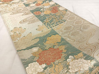 平和屋着物◎九百佐賀錦　六通柄袋帯　蒔絵　金糸　正絹　逸品　BAAX1029qw