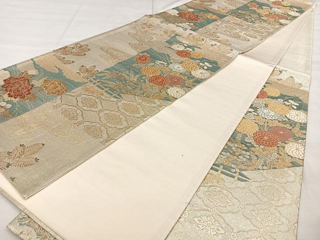 平和屋着物◎九百佐賀錦　六通柄袋帯　蒔絵　金糸　正絹　逸品　BAAX1029qw
