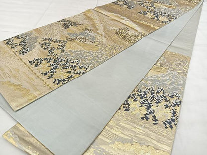 平和屋着物◎六通柄袋帯　京名勝　清水寺　金糸　正絹　逸品　BAAX1089qw