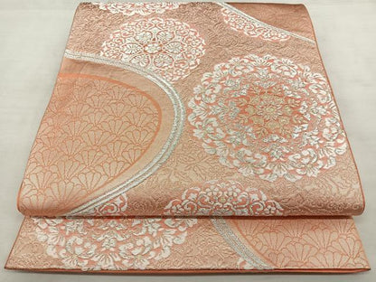 平和屋着物◎六通柄袋帯　唐織　正倉院花文　金銀糸　正絹　逸品　BAAX1104qw