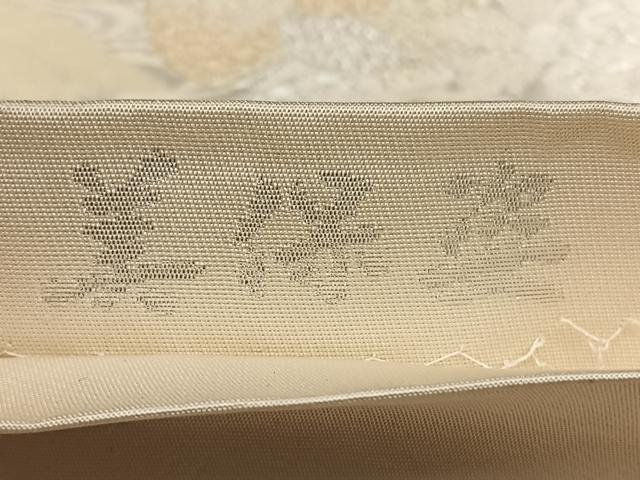 平和屋着物◎全通柄袋帯　唐織　美保姿　地紙花鳥文　金銀糸　正絹　逸品　BAAX1149qw