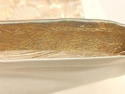 平和屋着物◎六通柄袋帯　京悦錦　二重引箔　金銀糸　正絹　逸品　BAAX1165qw