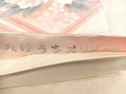 平和屋着物◎六通柄袋帯　唐織　たけうちオリジナル　亀甲花文　金銀糸　正絹　逸品　BAAX1178qw