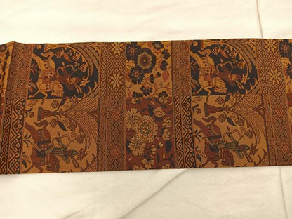 平和屋着物◎全通柄 九寸名古屋帯 狩猟文 正絹 逸品 BAAX1208mz