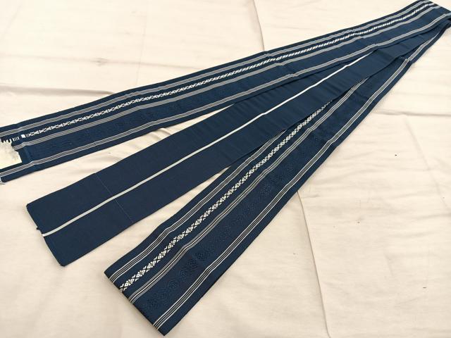 平和屋着物◎男性 本場筑前博多織 角帯 献上 正絹 逸品 BAAX1251mz