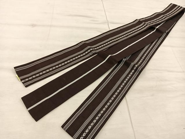 平和屋着物◎男性 本場筑前博多織 角帯 献上 証紙付き 正絹 逸品 BAAX1293mz