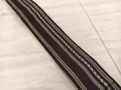 平和屋着物◎男性 本場筑前博多織 角帯 献上 証紙付き 正絹 逸品 BAAX1293mz