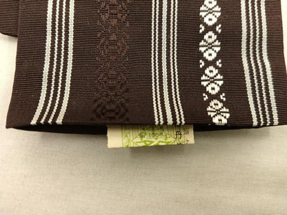 平和屋着物◎男性 本場筑前博多織 角帯 献上 証紙付き 正絹 逸品 BAAX1293mz