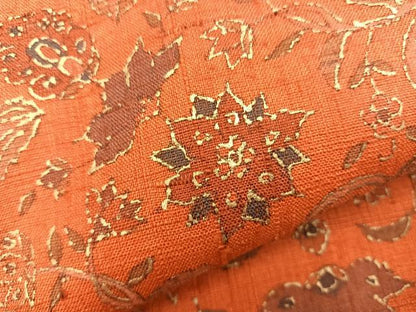 平和屋着物●銀座きしや　九寸名古屋帯　生紬　枝花文　金彩　正絹　逸品　BAAX1324mz