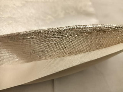 平和屋着物◎六通柄袋帯 霞鶴 プラチナ箔 正絹 逸品 BAAX1368mz