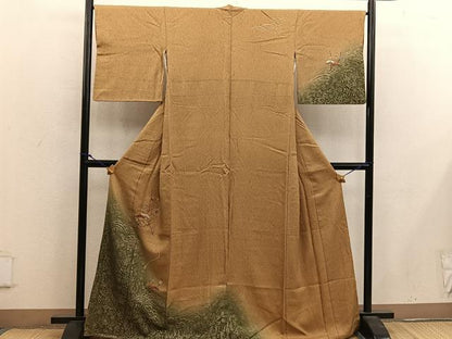 平和屋着物■訪問着　刺繍　雪輪花文　暈し染め　金彩　正絹　逸品　BAAX1373mz