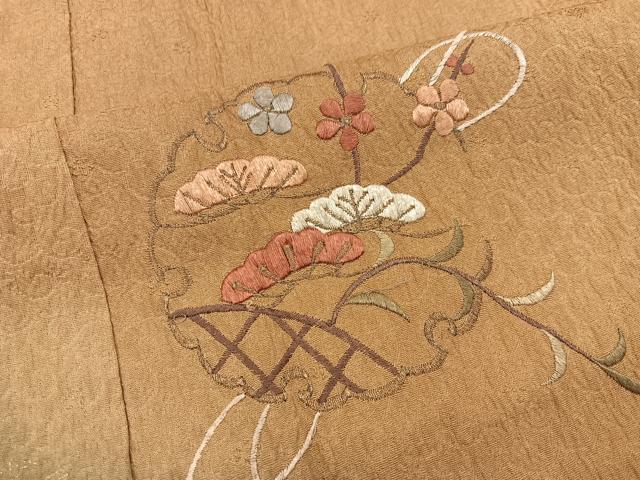 平和屋着物■訪問着　刺繍　雪輪花文　暈し染め　金彩　正絹　逸品　BAAX1373mz