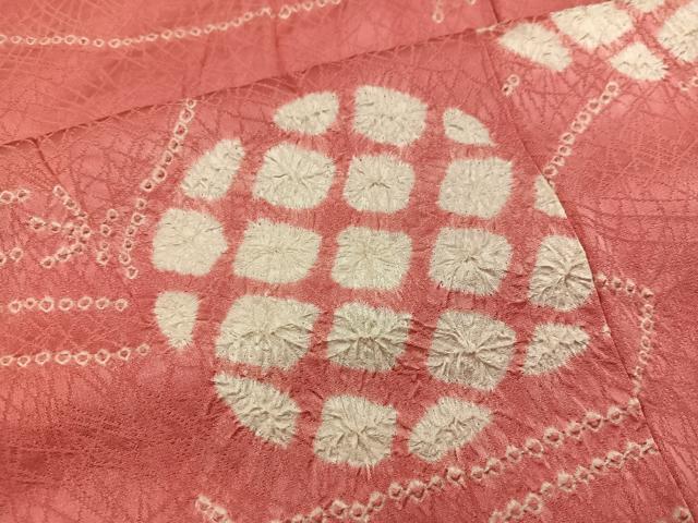 平和屋着物■上質な小紋　菱　正絹　逸品　BAAX1376mz