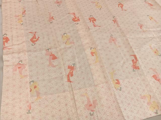 平和屋着物■長襦袢　無双仕立て　人物文　正絹　逸品　BAAX1402mz