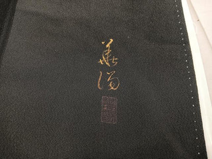 平和屋着物■豪華黒留袖　作家物　御所車人物風景文　金彩　正絹　逸品　BAAX1407mz