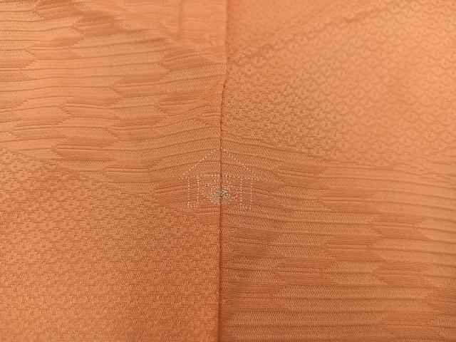 平和屋着物■上質な色無地　吉祥地紋　黄丹色　正絹　逸品　BAAX1411mz