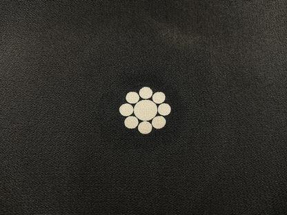 平和屋着物■豪華黒留袖　刺繍　飛鶴花文　正絹　逸品　BAAX1414mz