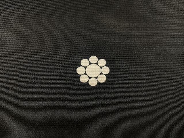 平和屋着物■豪華黒留袖　刺繍　飛鶴花文　正絹　逸品　BAAX1414mz