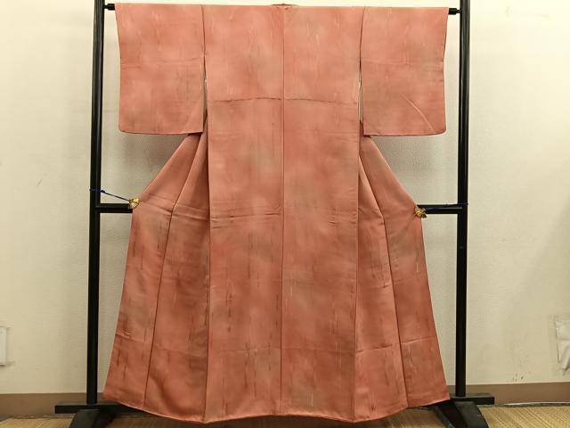 平和屋着物■上質な小紋　幾何学文様　暈し染め　正絹　逸品　BAAX1416mz