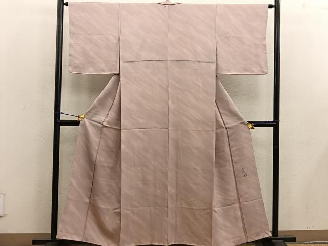 平和屋着物■上質な小紋 作家物 斜線文 暈し染め 正絹 逸品 未使用 BAAX1419mz