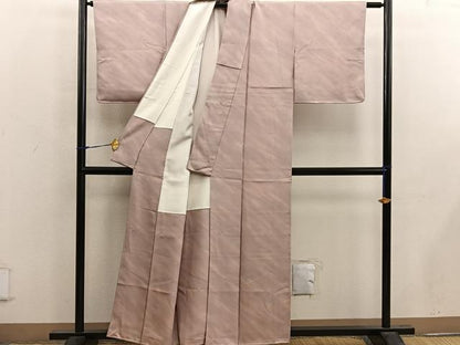 平和屋着物■上質な小紋 作家物 斜線文 暈し染め 正絹 逸品 未使用 BAAX1419mz