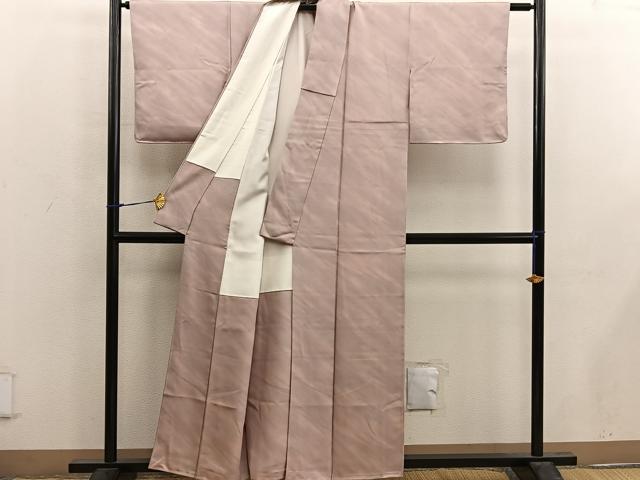 平和屋着物■上質な小紋 作家物 斜線文 暈し染め 正絹 逸品 未使用 BAAX1419mz