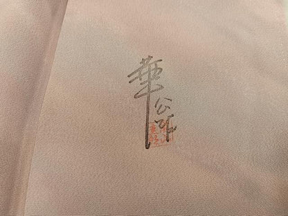 平和屋着物■上質な小紋 作家物 斜線文 暈し染め 正絹 逸品 未使用 BAAX1419mz