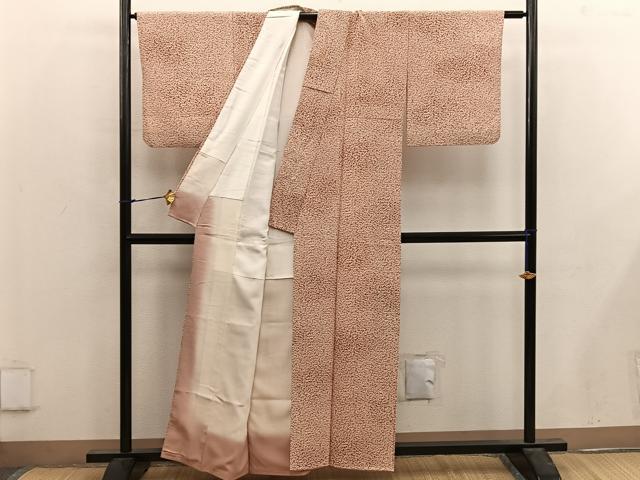 平和屋着物□上質な小紋 草葉文 正絹 逸品 BAAX1430mz